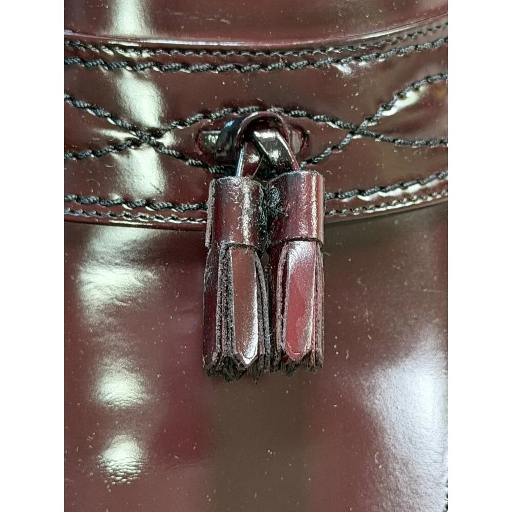 Bostonian Longford Tassel Loafers Burgundy Leather 11M New - Picture 5 of 12